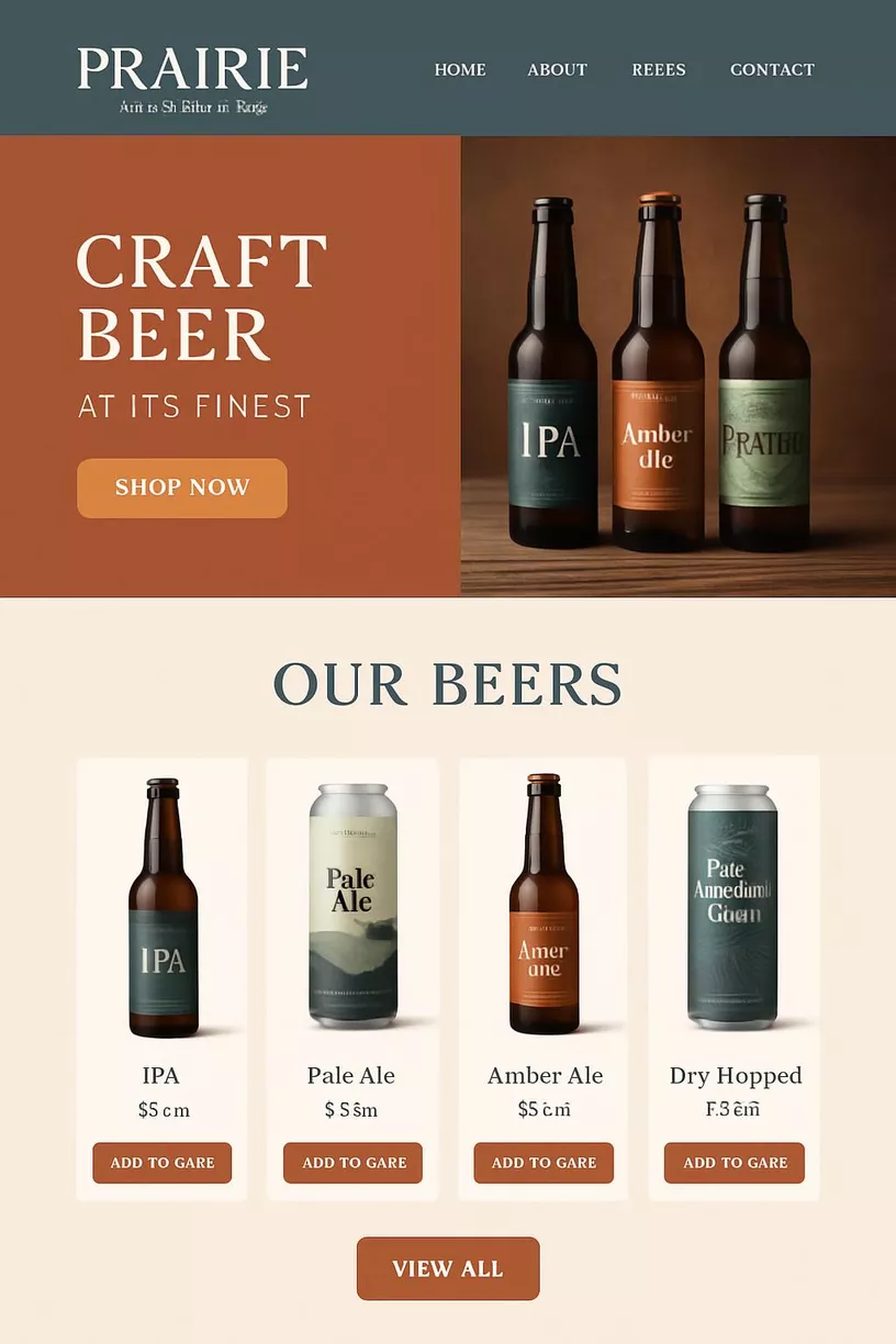 Prairie Craft Brewing Website